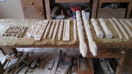 Conjunt de totes les peçes abans de montar