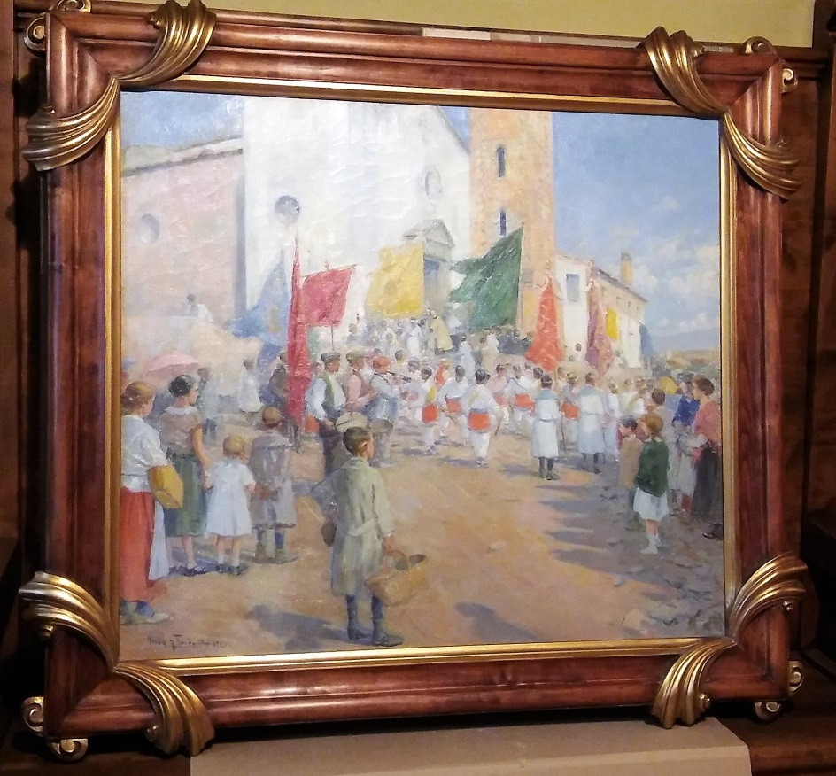 Marc amb aplics barrocs per un quadre del pintor Arcadi Mas Fontdevila